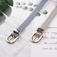 Fashion Woman Faux Leather Metal Buckle Thin Belt Strap For Jeans Dress Candy Color Nhpo134194 main image 3