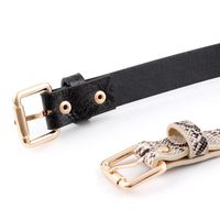 Fashion Woman Imitation Leather Snake Metal Buckle Thin Belt Strap For Jeans Multicolor Nhpo134197 main image 5