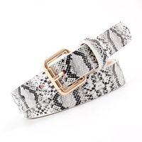 Fashion Woman Imitation Leather Snake Metal Buckle Thin Belt Strap For Jeans Multicolor Nhpo134197 main image 6