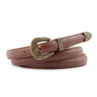 Fashion Retro Woman Imitation Leather Carved Metal Buckle Thin Belt Strap For Jeans Dress Multicolor Nhpo134199 main image 7