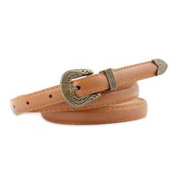 Fashion Retro Woman Imitation Leather Carved Metal Buckle Thin Belt Strap For Jeans Dress Multicolor Nhpo134199 main image 8