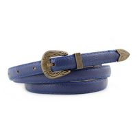 Fashion Retro Woman Imitation Leather Carved Metal Buckle Thin Belt Strap For Jeans Dress Multicolor Nhpo134199 main image 12