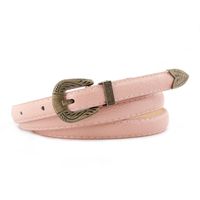 Fashion Retro Woman Imitation Leather Carved Metal Buckle Thin Belt Strap For Jeans Dress Multicolor Nhpo134199 main image 14