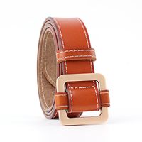 Style Européen Nouvelles Femmes De Ceinture Multi-couleur Carré Boucle Aiguille-livraison Ceinture Lisse Boucle Non-trou Caractéristique Ceinture Ceinture D'une Seule Pièce Dropshipping main image 7