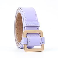 Style Européen Nouvelles Femmes De Ceinture Multi-couleur Carré Boucle Aiguille-livraison Ceinture Lisse Boucle Non-trou Caractéristique Ceinture Ceinture D'une Seule Pièce Dropshipping main image 10