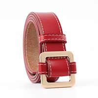 Style Européen Nouvelles Femmes De Ceinture Multi-couleur Carré Boucle Aiguille-livraison Ceinture Lisse Boucle Non-trou Caractéristique Ceinture Ceinture D'une Seule Pièce Dropshipping main image 13