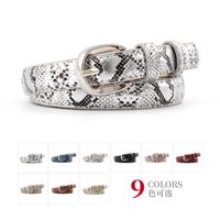 Fashion Woman Faux Leather Metal Buckle Snake Belt Belt For Jeans Multicolor Nhpo134210 main image 3