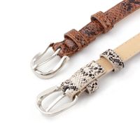 Fashion Woman Faux Leather Metal Buckle Snake Belt Belt For Jeans Multicolor Nhpo134210 main image 4