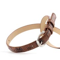 Fashion Woman Faux Leather Metal Buckle Snake Belt Belt For Jeans Multicolor Nhpo134210 main image 5