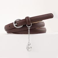Fashion Woman Faux Leather Metal Buckle Thin Belt Strap Pendant For Jeans Multicolor Nhpo134220 main image 8