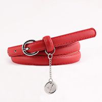 Fashion Woman Faux Leather Metal Buckle Thin Belt Strap Pendant For Jeans Multicolor Nhpo134220 main image 10