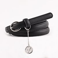 Fashion Woman Faux Leather Metal Buckle Thin Belt Strap Pendant For Jeans Multicolor Nhpo134220 main image 12