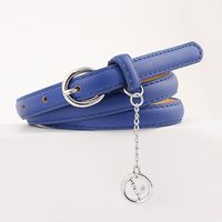 Fashion Woman Faux Leather Metal Buckle Thin Belt Strap Pendant For Jeans Multicolor Nhpo134220 main image 13