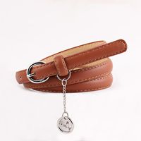 Fashion Woman Faux Leather Metal Buckle Thin Belt Strap Pendant For Jeans Multicolor Nhpo134220 main image 15
