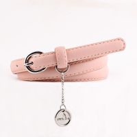 Fashion Woman Faux Leather Metal Buckle Thin Belt Strap Pendant For Jeans Multicolor Nhpo134220 main image 14