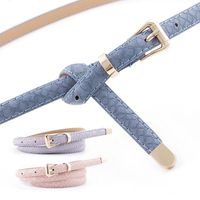 Fashion Woman Snake Metal Buckle Thin Belt Strap For Jeans Multicolor Nhpo134230 main image 1