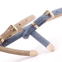 Fashion Woman Snake Metal Buckle Thin Belt Strap For Jeans Multicolor Nhpo134230 main image 5