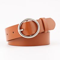Fashion Woman Imitation Leather Metal Oval Buckle Thin Belt Strap For Jeans Multicolor Nhpo134236 main image 8