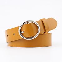 Fashion Woman Imitation Leather Metal Oval Buckle Thin Belt Strap For Jeans Multicolor Nhpo134236 main image 9