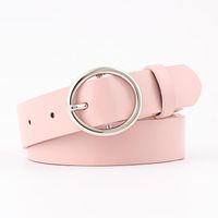 Fashion Woman Imitation Leather Metal Oval Buckle Thin Belt Strap For Jeans Multicolor Nhpo134236 main image 12