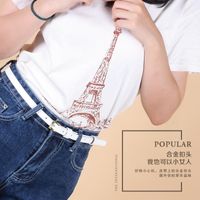 Fashion Woman Genuine Leather Metal Buckle Belt Strap For Jeans Multicolor Nhpo134246 main image 3