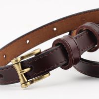 Fashion Woman Genuine Leather Metal Buckle Belt Strap For Jeans Multicolor Nhpo134246 main image 1