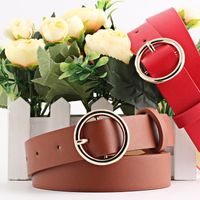 Fashion Woman Imitation Leather Pin Buckle Belt Strap For Jeans Multicolor Nhpo134263 main image 23