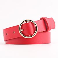 Fashion Woman Imitation Leather Pin Buckle Belt Strap For Jeans Multicolor Nhpo134263 main image 16