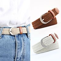 Fashion Woman Elastic Braided Pin Buckle Belt Strap For Jeans Multicolor Nhpo134266 main image 26