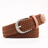 Fashion Woman Elastic Braided Pin Buckle Belt Strap For Jeans Multicolor Nhpo134266 main image 23