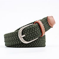 Fashion Woman Elastic Braided Pin Buckle Belt Strap For Jeans Multicolor Nhpo134266 main image 20