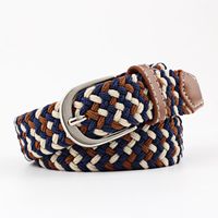 Fashion Woman Elastic Braided Pin Buckle Belt Strap For Jeans Multicolor Nhpo134266 main image 3
