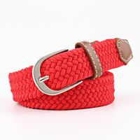 Fashion Woman Elastic Braided Pin Buckle Belt Strap For Jeans Multicolor Nhpo134266 main image 16
