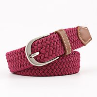 Fashion Woman Elastic Braided Pin Buckle Belt Strap For Jeans Multicolor Nhpo134266 main image 9