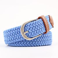 Fashion Woman Elastic Braided Pin Buckle Belt Strap For Jeans Multicolor Nhpo134266 main image 8