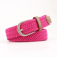 Fashion Woman Elastic Braided Pin Buckle Belt Strap For Jeans Multicolor Nhpo134266 main image 4