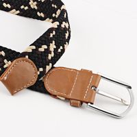 Fashion Unisex Elastic Braided Pin Buckle Belt Strap For Jeans Multicolor Nhpo134268 main image 27