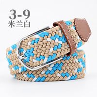 Fashion Unisex Elastic Braided Pin Buckle Belt Strap For Jeans Multicolor Nhpo134268 main image 23
