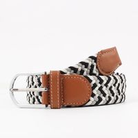 Fashion Unisex Elastic Braided Pin Buckle Belt Strap For Jeans Multicolor Nhpo134268 main image 26