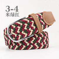 Fashion Unisex Elastic Braided Pin Buckle Belt Strap For Jeans Multicolor Nhpo134268 main image 13