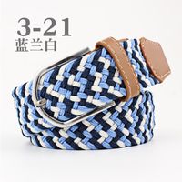 Fashion Unisex Elastic Braided Pin Buckle Belt Strap For Jeans Multicolor Nhpo134268 main image 12