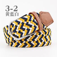 Fashion Unisex Elastic Braided Pin Buckle Belt Strap For Jeans Multicolor Nhpo134268 main image 8