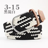 Fashion Unisex Elastic Braided Pin Buckle Belt Strap For Jeans Multicolor Nhpo134268 main image 5