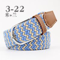 Fashion Unisex Elastic Braided Pin Buckle Belt Strap For Jeans Multicolor Nhpo134268 main image 4