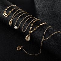 Bohemian Shell Beads Sequins Multi-layer Alloy Necklace Nhgy134318 main image 6