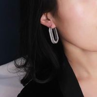 Fashion Rhinestone O-geometry Earrings (single) Nhnt134362 main image 3
