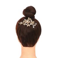 Usine Directe Croix-frontière E-commerce Approvisionnement Approvisionnement Direct De Cheveux De Mariée Peigne De Cheveux De Mariage Accessoires Simple Strass Fleurs Cheveux Peigne main image 4