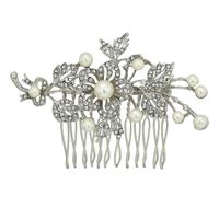 Usine Directe Croix-frontière E-commerce Approvisionnement Approvisionnement Direct De Cheveux De Mariée Peigne De Cheveux De Mariage Accessoires Simple Strass Fleurs Cheveux Peigne main image 6