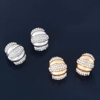 Simple Electroplated Color And Rhinestone Earrings Nhas134409 main image 1