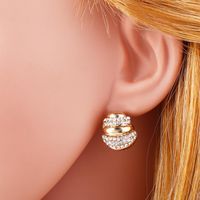 Simple Electroplated Color And Rhinestone Earrings Nhas134409 main image 6